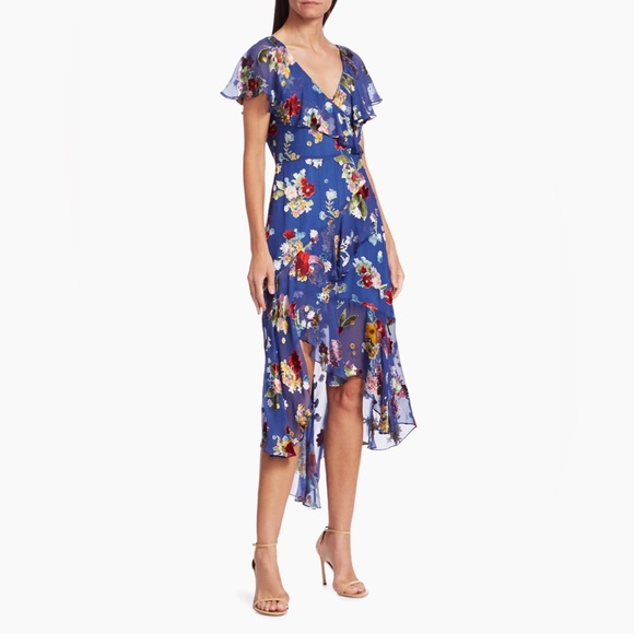 Alice + Olivia Electra Ruffled Floral Midi Dress - Picture 3 of 14